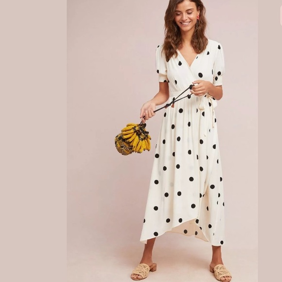 Anthropologie Dresses & Skirts - Anthropologie Maeve Breanna Polka Dot Wrap Dress